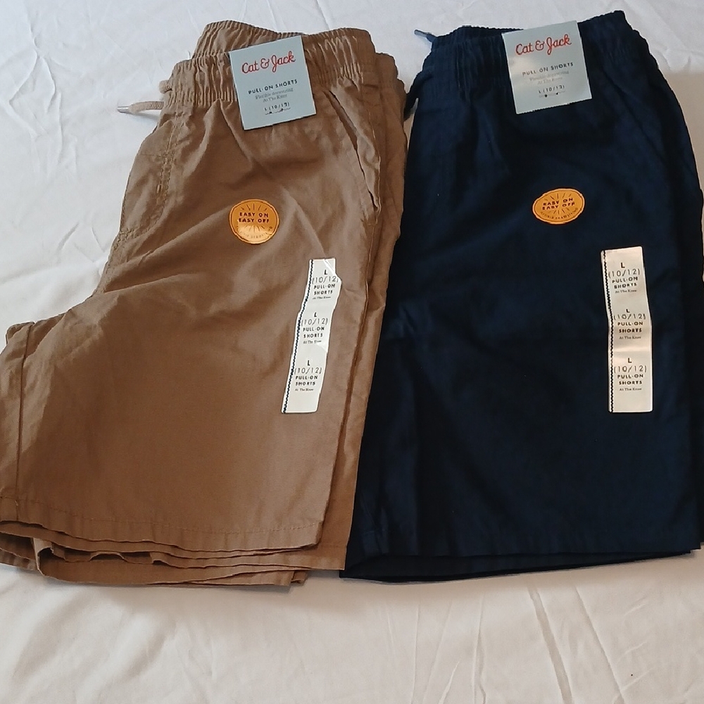 Cat & Jack Kids' Shorts Set - Dark Blue and Brown knee lenght (4pairs)